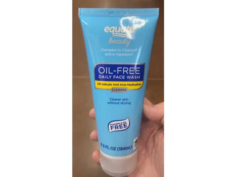 Equate Beauty Daily Face Wash, 2% Salicylic Acid, 6.5 fl oz/184 mL, Pack Of 2