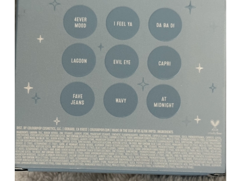 Colourpop Pressed Powder Eyeshadow Palette, Blue Velvet, 0.30 oz/9 g