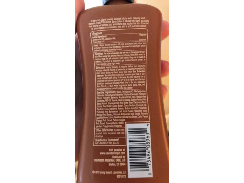 Hawaiian Tropic Protective Spray Lotion Sunscreen, SPF 8, 6.8 fl oz/201 mL