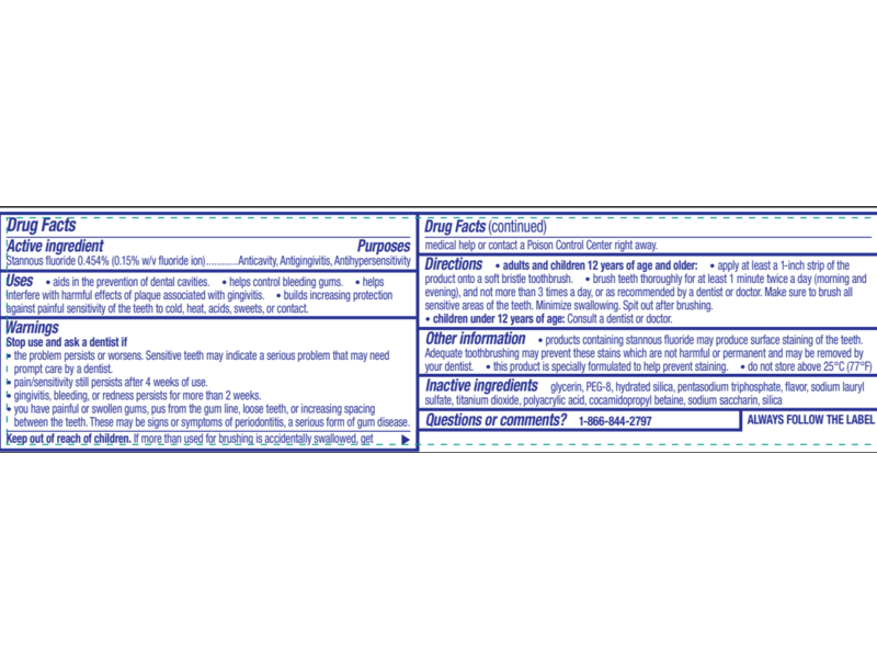 Sensodyne Sensitivity Gum & Enamel Toothpaste, Mint, 3.4 oz/96.4 g