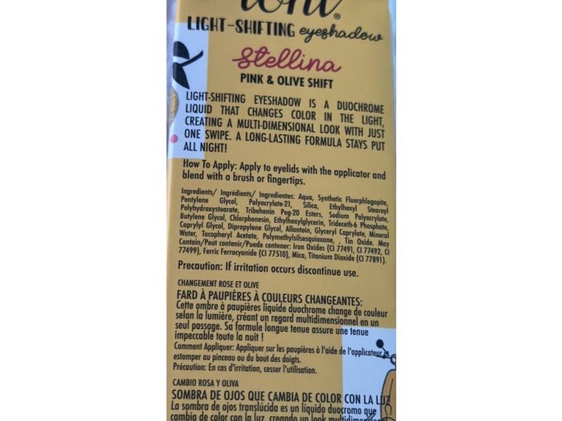 Ioni La Dolce Light-Shifting Eyeshadow, Stellina Pink & Olive Shift, 0.06 oz/1.8 g