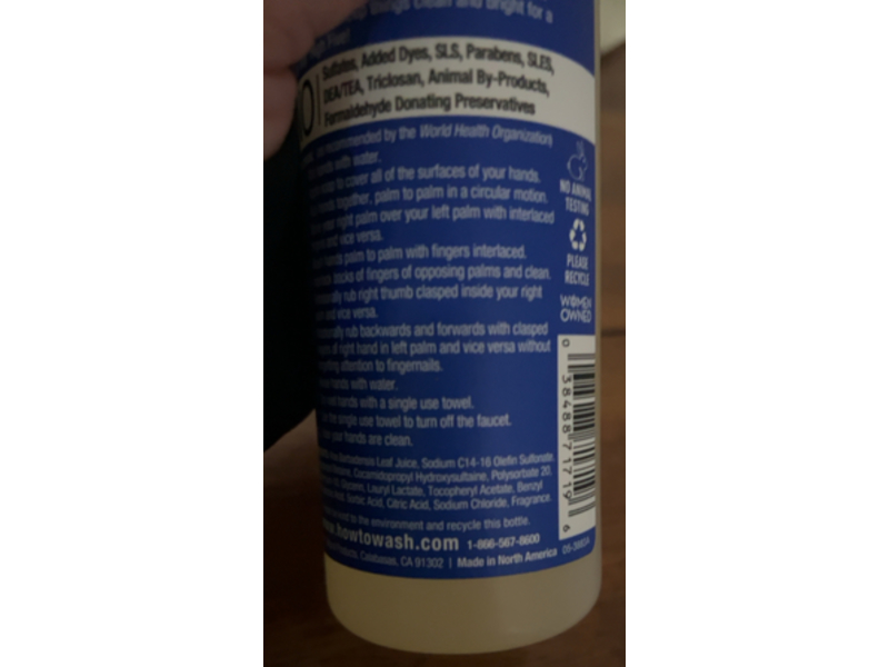 How To Wash Hand Soap, Ocean Air, 12 fl oz/355 mL