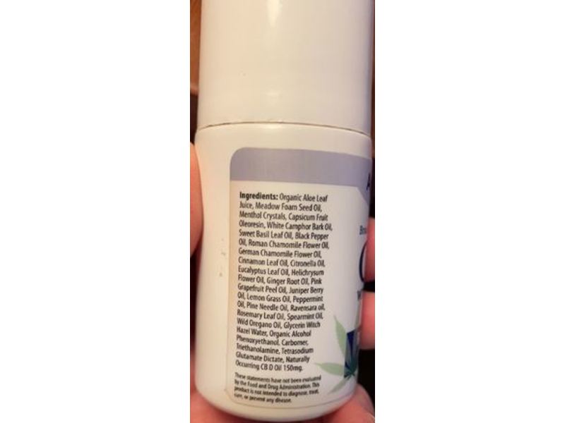 Agricolab Roll-On Muscle Relief Gel, Cbd 150 mg, 2 fl oz/60 mL