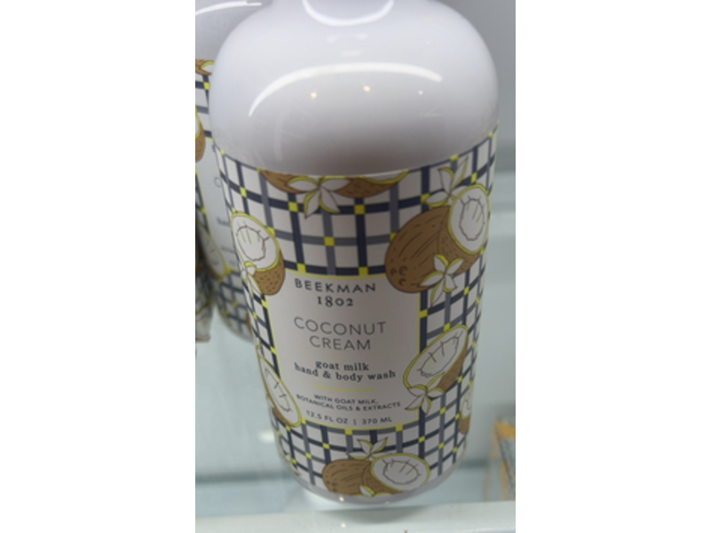 Beekman 1802 Goat Milk Hand & Body Wash, Coconut Cream, 12.5 fl oz/370 mL