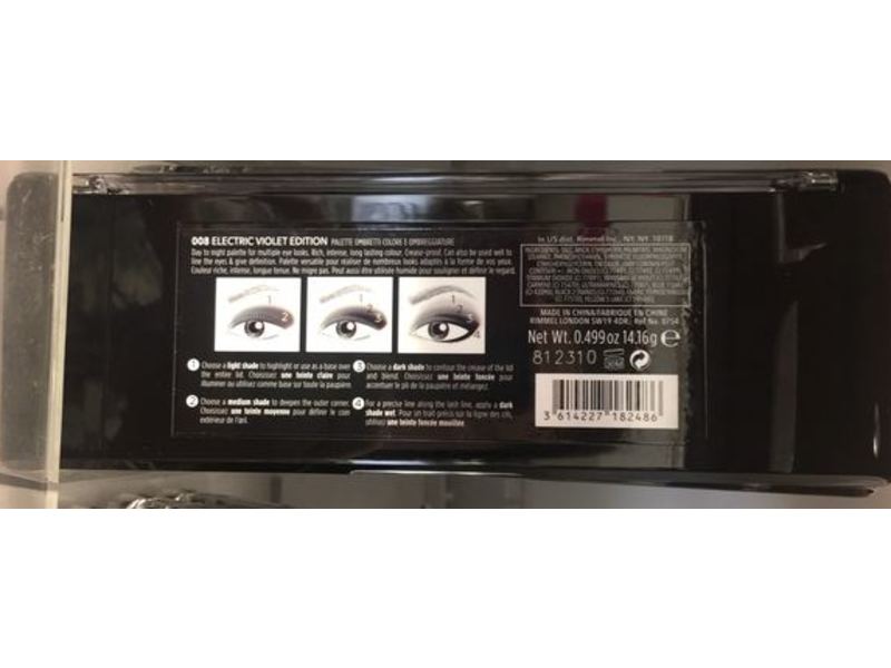 Rimmel Magnif'eyes Eye Contouring Palette, Electric Violet, 0.5 oz/14.2 g