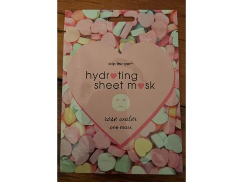 Skip The Spa Hydrating Sheet Mask, Rose Water,
