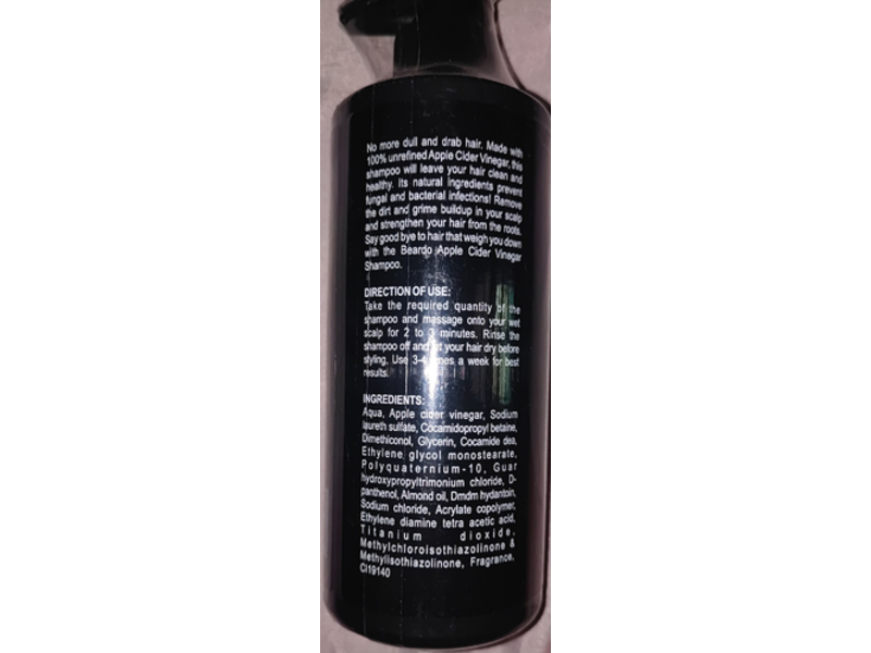 Beardo Shampoo, Apple Cider Vinegar, Detox Formula, 300 mL