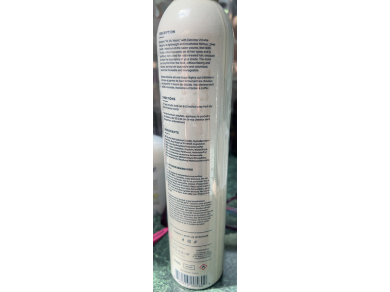 Truhair Extreme Volume Brushable Hairspray, 10 oz/284 g