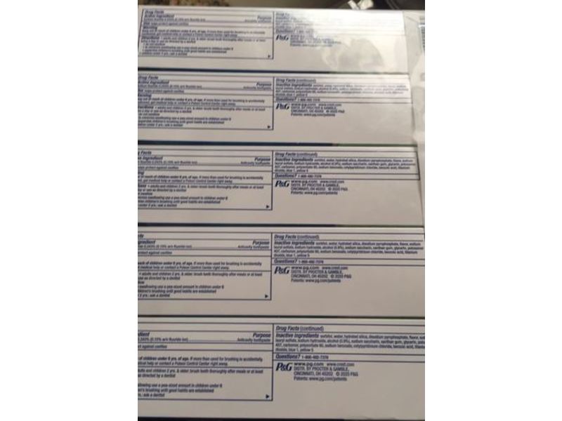 Crest Complete Plus Scope Whitening Toothpaste, Active Foam, 8.2 oz/232 g, Pack Of 5