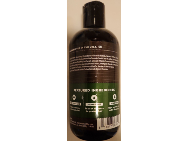 Dr. Squatch Pine Tar Men's Natural Shampoo, Jojoba Oil, Oat Protein, 8.0 fl oz