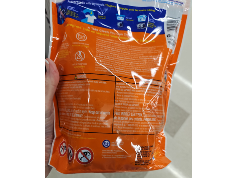 Tide+ Ultra Oxi Power Pods Laundry Detergent Pacs, 29 oz/826 g, 18 Count