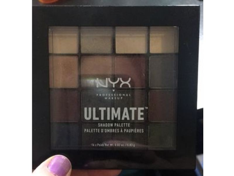 NYX Professional Makeup Ultimate Shadow Palette, Smokey & Highlight, 0.02 oz/0.83 g