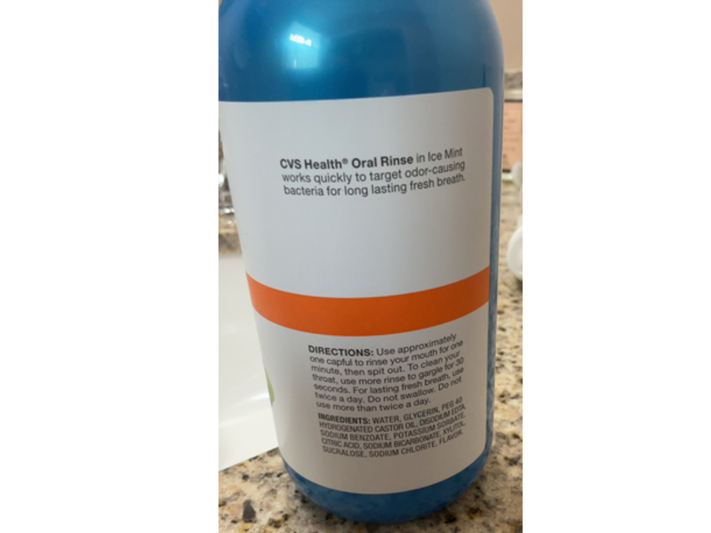 CVS Health Oral Rinse, Ice Mint, 16 fl oz/473 mL