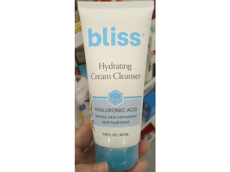 Bliss Hydrating Cream Cleanser, Hyaluronic Acid, 5.41 fl oz/160 mL