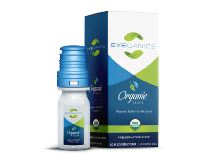 Eyeganics Organic Tears Dry Eye Relief Eye Drops, 0.3 fl oz/10 mL