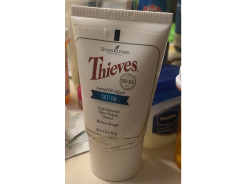 Young Living thieves Essential Oil Infused Chest Oil, 1.76 fl oz/50 g