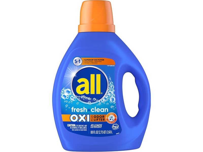 All Oxi Plus Odor Lifter Laundry Detergent, Fresh Clean, 49 Loads, 88 fl oz/2.60 L