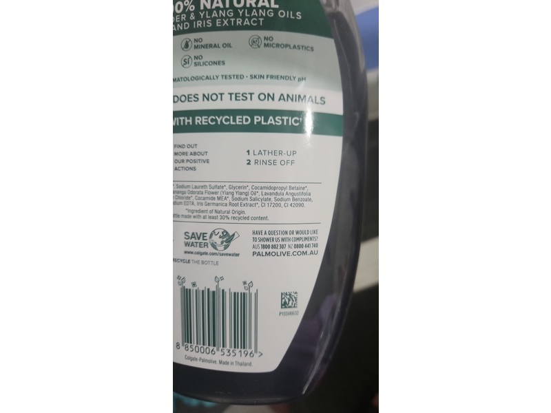 Palmolive Naturals Anti-Stress Body Wash, Ylang Ylang & Iris, 1 L