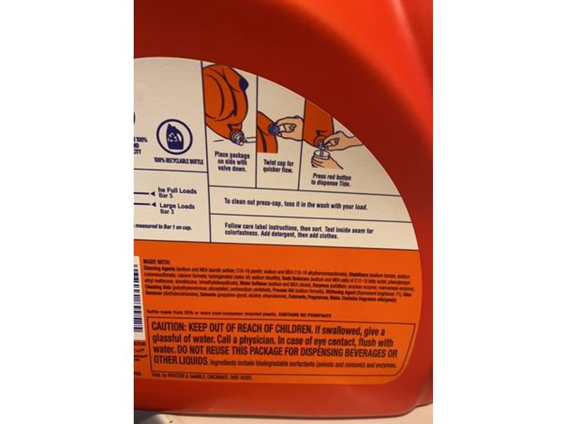 Tide Plus Febreze Sport Odor Defense, 121 Loads, 165 fl oz/4.87 L