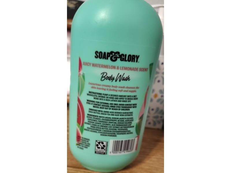 Soap & Glory Watermelon Spritz Body Wash, Juicy Watermelon & Lemonade, 16.9 fl oz/500 mL