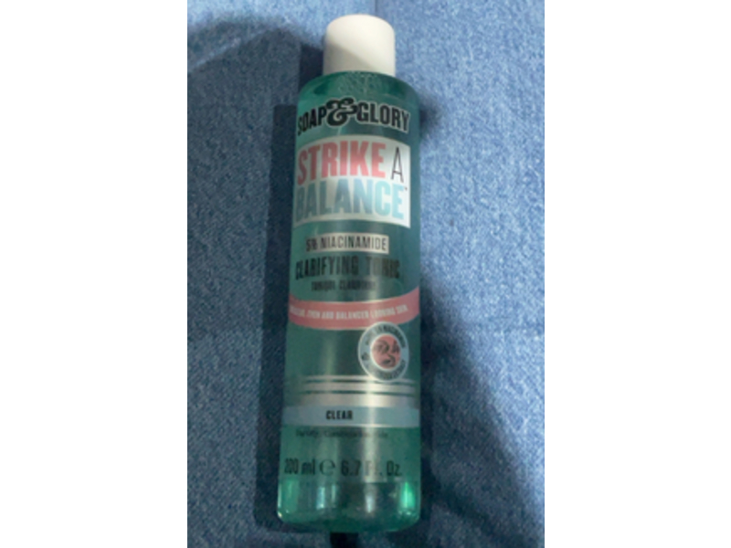 Soap & Glory Strike A Balance 5% Niacinamide Clarifying Tonic, Clear, 6.7 fl oz/200 mL