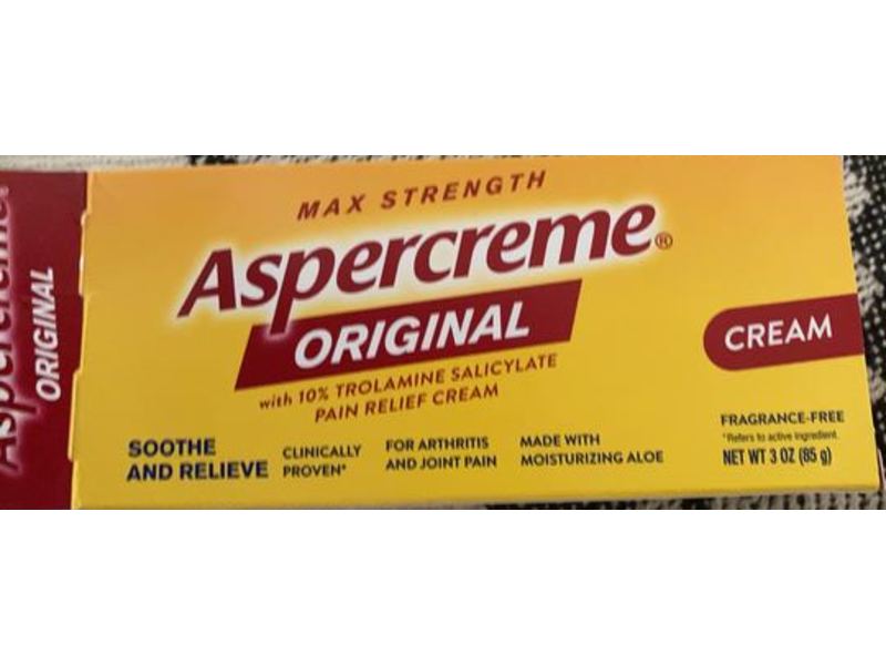 Aspercreme Maximum Strength Pain Relief Cream, Original, 3 oz/85 g