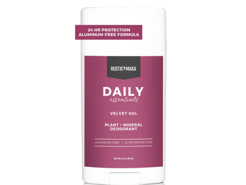 Rustic Maka Daily Essentials Plant + Mineral Deodorant, Velvet Sol, 3.2 oz/90 g