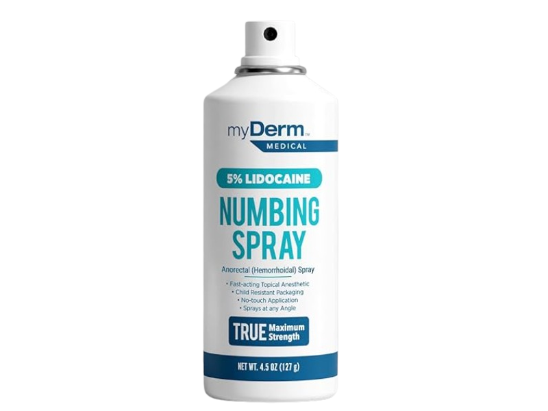 Myderm Medical Numbing Spray, True Maximum Strength, 4.5 oz/127 g, Pack Of 3