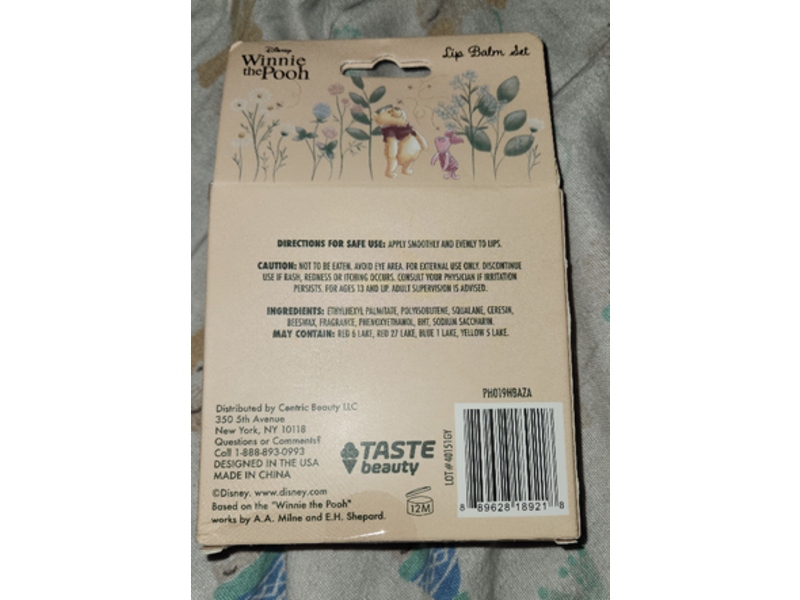 Disney Winne The Pooh Lip Balm Set, 0.48 fl oz/13.6 g
