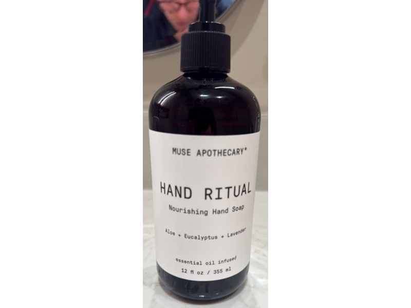 Muse Apothecary Hand Ritual Nourishing Hand Soap, Aloe + Eucalyptus + Lavender, 12 fl oz/355 mL