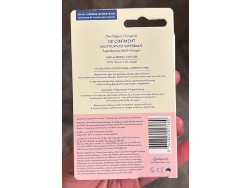 Lanolips The Original 101 Ointment Multi Purpose Superbalm, 0.52 oz/15 g
