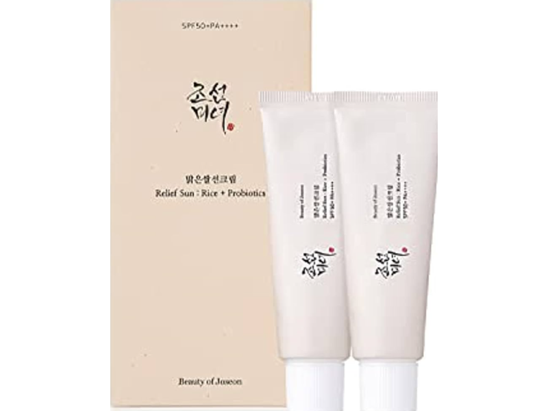 Beauty Of Joseon Relief Sun, Rice+Probiotics SPF 50+ PA++++, 1.69 fl oz/50 mL, Pack Of 2