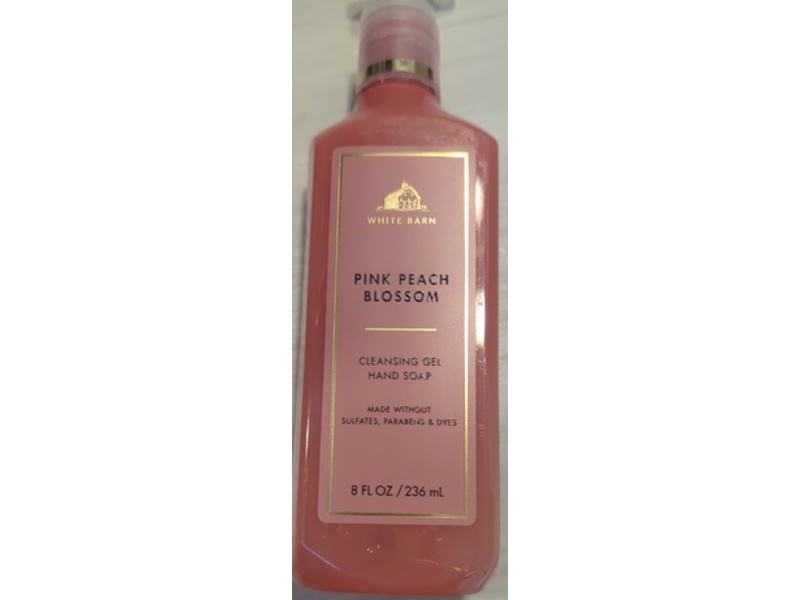 Bath & Body Works White Barn Cleansing Gel Hand Soap, Pink Peach Blossom, 8 fl oz/236 mL