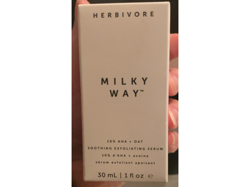 Herbivore Milky Way 10% AHA + Oat Soothing Exfoliating Serum, 1 fl oz/30 mL