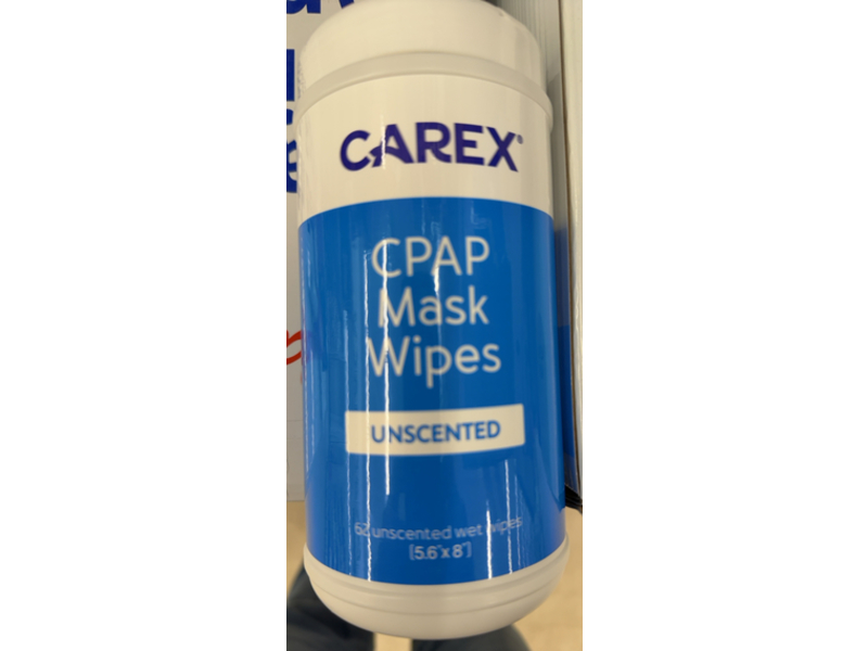 Carex Cpap Mask Wipes, Unscented, 62 Count