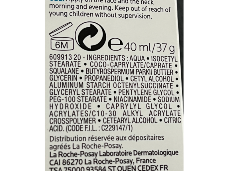 La Roche-Posay Toleraine Sensitive Riche Facial Moisturiser, 40 mL