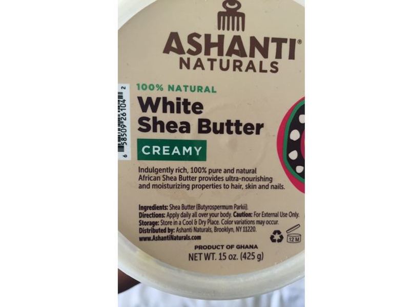 Ashanti Naturals White Shea Butter Creamy, 15 oz/425 g