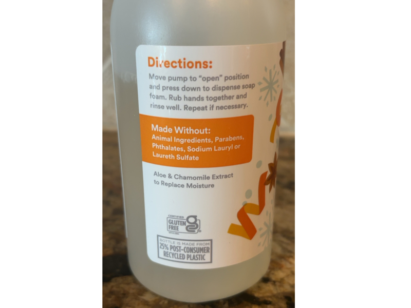 360 Whole Foods Market Foaming Scented Hand Soap, Spiced Citrus, 12 fl oz/355 mL