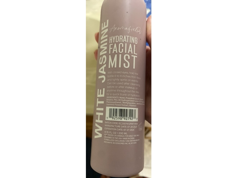 Aromafields Hydrating Facial Mist, White Jasmine, 6.76 fl oz/200 mL