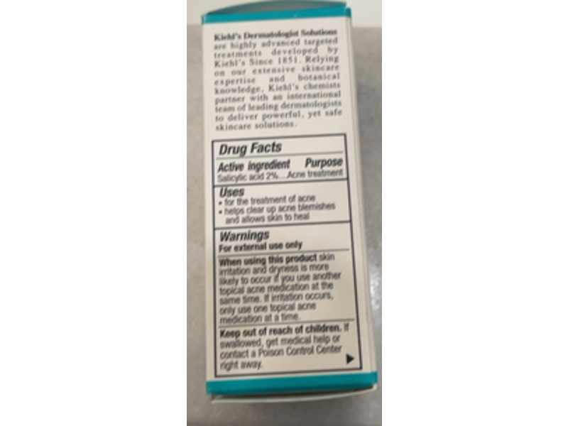 Kiehl's Truly Targeted Acne-Clearing Solution, Medicated 2% Salicylic Acid, 0.5 fl oz/15 mL