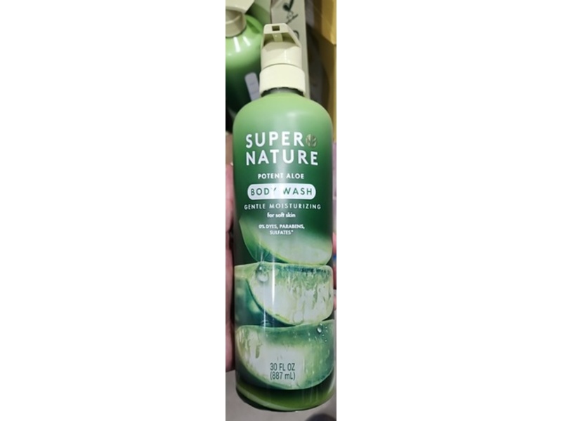 Super Nature Gentle Moisturizing Body Wash, Aloe, 30 fl oz/887 mL