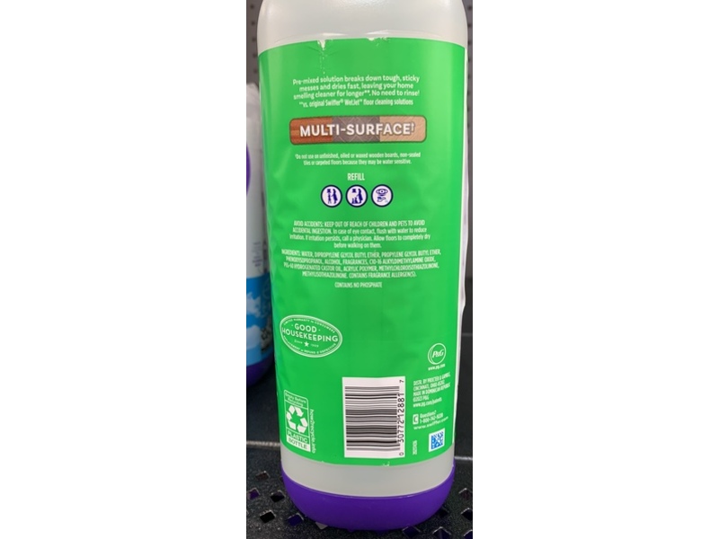 Swiffer Power Mop Floor Cleaner, Gain Scent, 25.3 fl oz/750 mL