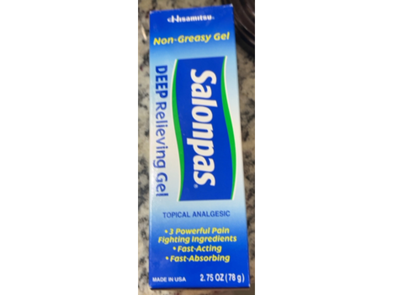 Salonpas Deep Relieving Gel, 2.75 oz/78 g