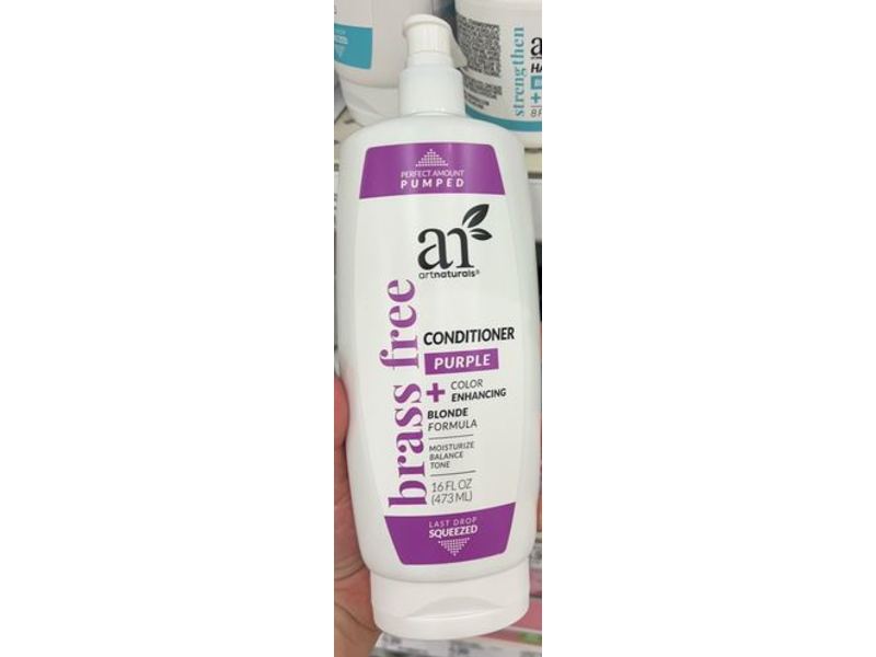 Artnaturals Purple Conditioner, Color Enhancing + Blonde Formula, Brass Free, 16 fl oz/473 mL