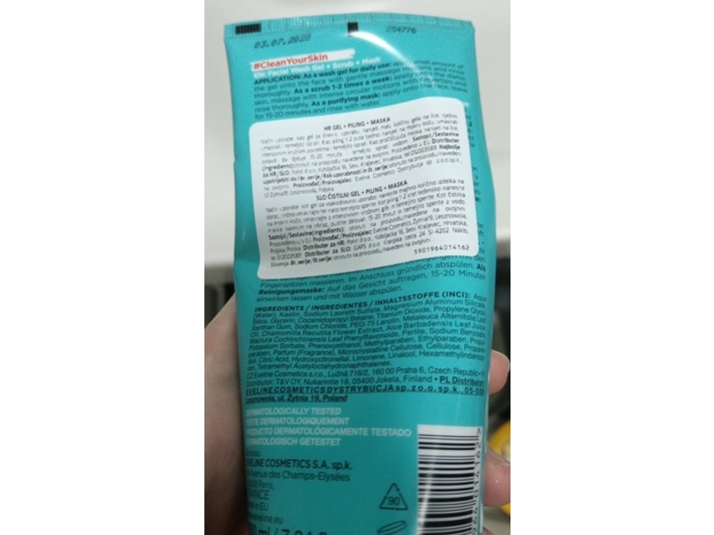 Eveline Cosmetics Clean Your Skin Face Wash Gel, 70 mL