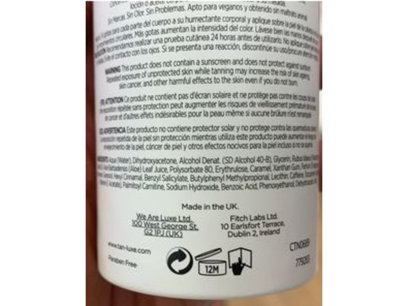 Tan-Luxe The Body Illuminating Self-Tan Drops, Light/Medium, 50 mL