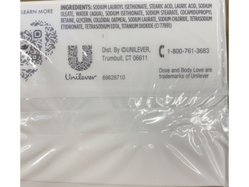 Dove Eczema Prone Skin Care Beauty Bar, Fragrance Free, 3.75 oz/106 g, 2 Count