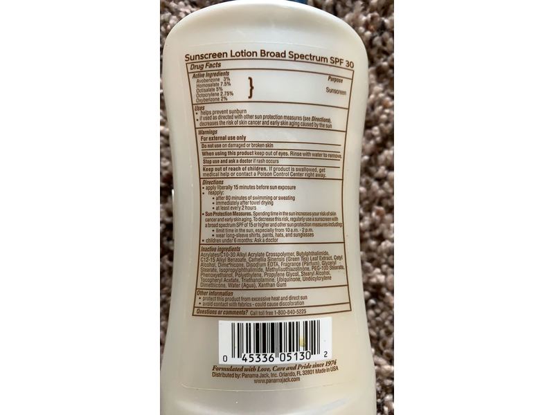 Panama Jack Sunscreen Lotion Spf 30, 6 fl oz/ 177 ml, 6 Pack