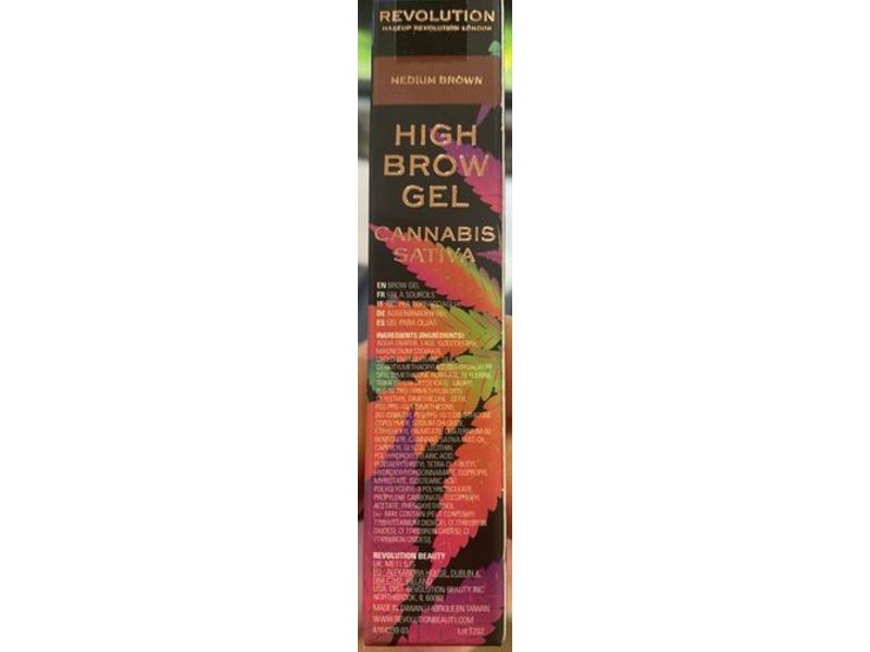 Revolution High Brow Gel, Cannabis Sativa, Medium Brown, 0.2 fl oz/6 mL