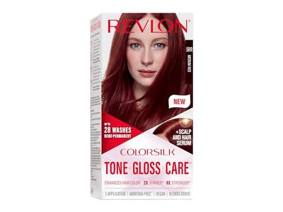 Revlon ColorSilk Tone + Gloss + Care Demi Permanent Hair Color, 5RR Medium Red, 1 Application